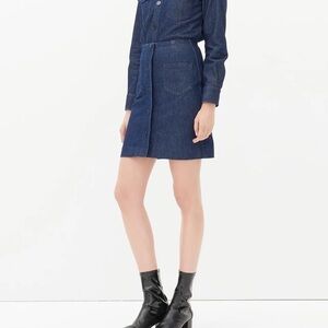 Sandro Jasmina Denim Button Down Skirt Size 1